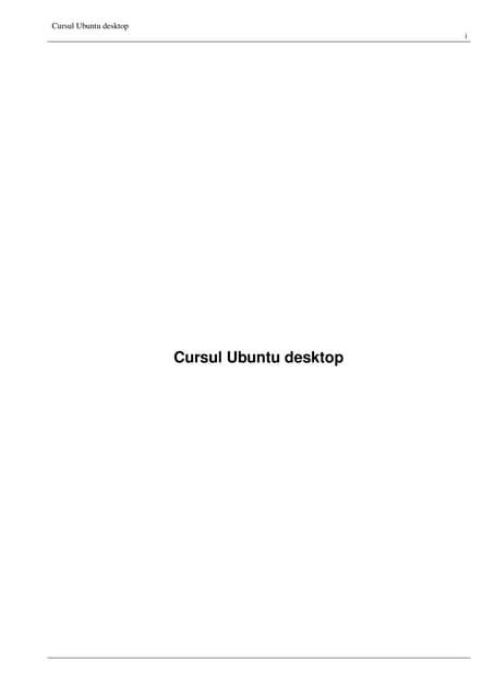 Curs ubuntu