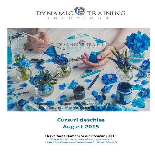 Cursuri open august