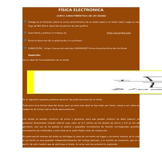 Curva caracteristica de un diodo