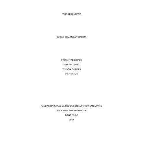 Curva demanda y oferta