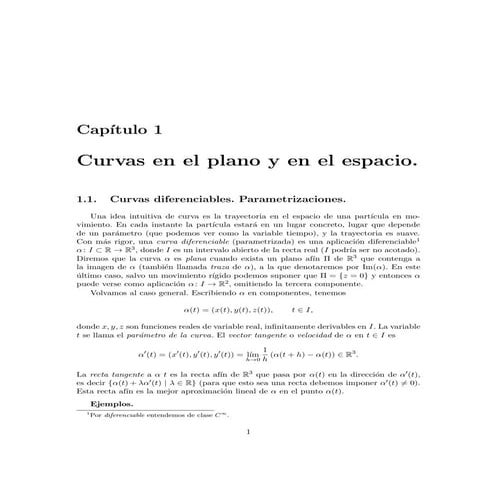 Curvas en el plano y espacio (1)