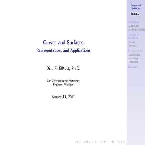 Curves And Surfaces Representation And Application