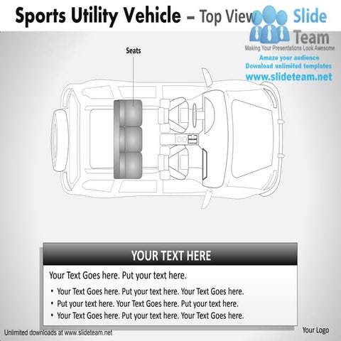 Curve sports utility blue vehicle power point slides and ppt diagram templates 
