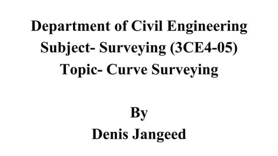 Simple circular curve | PPT