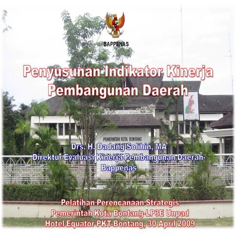 Penyusunan Indikator Kinerja Pembangunan Daerah