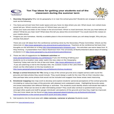 Getting out of the Classroom