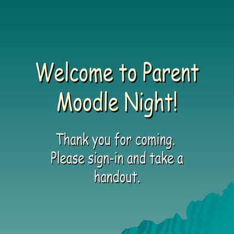 Parent Moodle Night