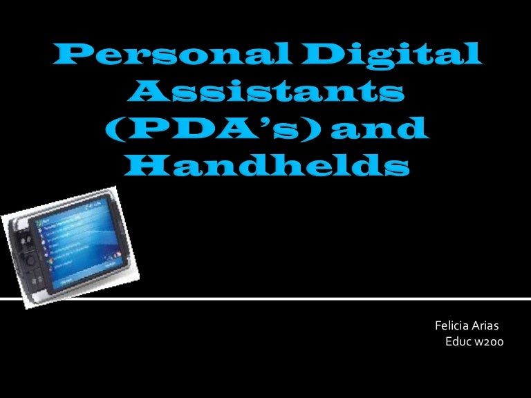 PDA's ANd handhelds in Education