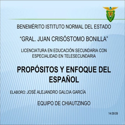 propósitos y enfoque del español