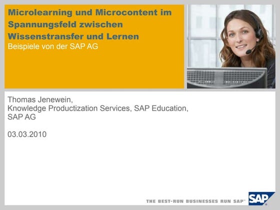 Microlearning und Microcontent im Spannungsfeld zwischen Wissenstransfer und ...