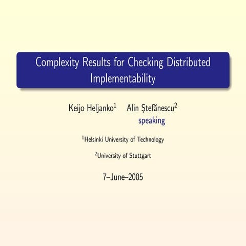 Slides for ACSD'05 conference | PPT