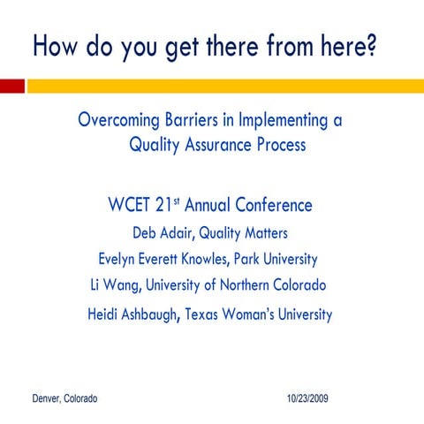 How Do You Get There From Here