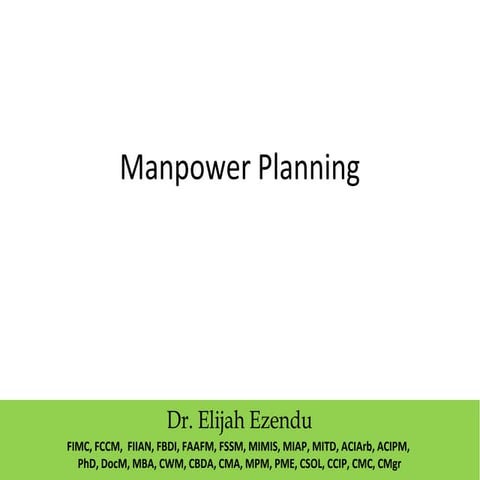 Manpower Planning
