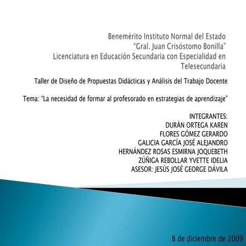 Estrategias de enseñanza y aprendizaje