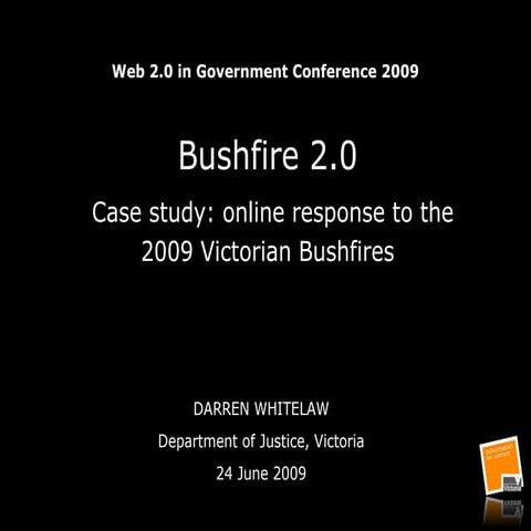 Darren Whitelaw Web 2.0 in Government Conference 2009