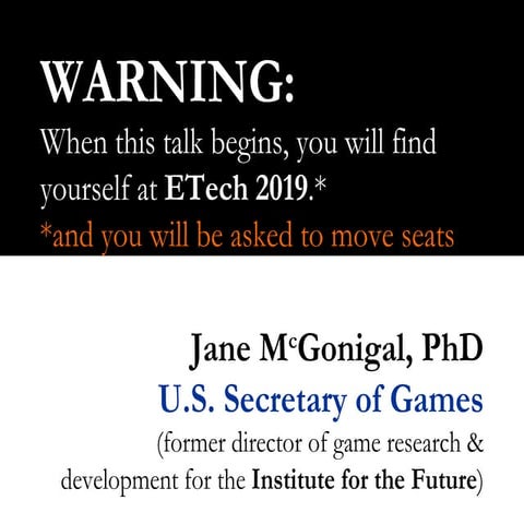 Reinventing Survival: A Keynote from ETech 2019