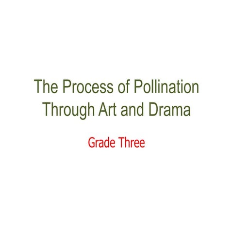 The Process of Pollination Through Art and Drama