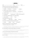 Enzymes Worksheet
