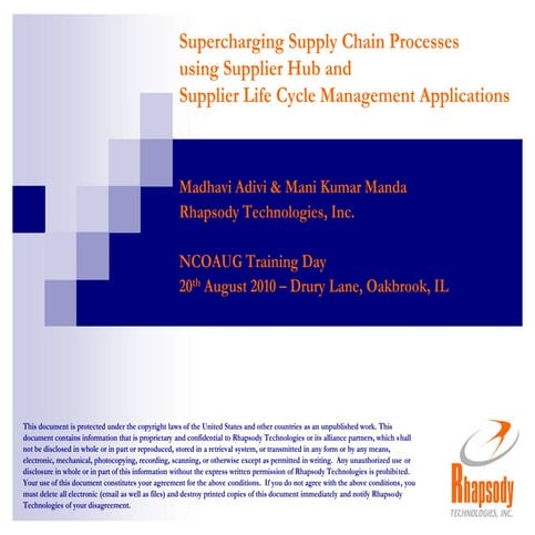 [NCOAUG] Supercharging Supply Chain Processes with Supplier Life Cycle Manage...