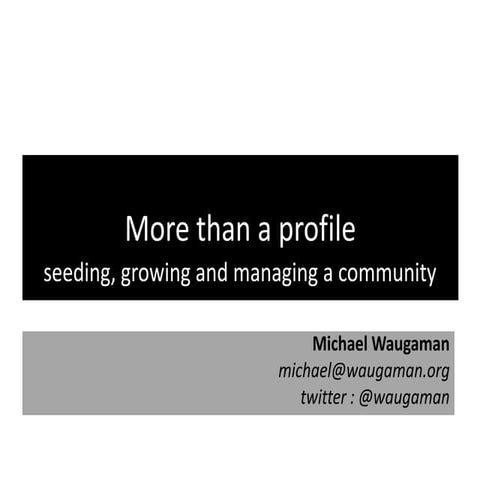 More than a Profile