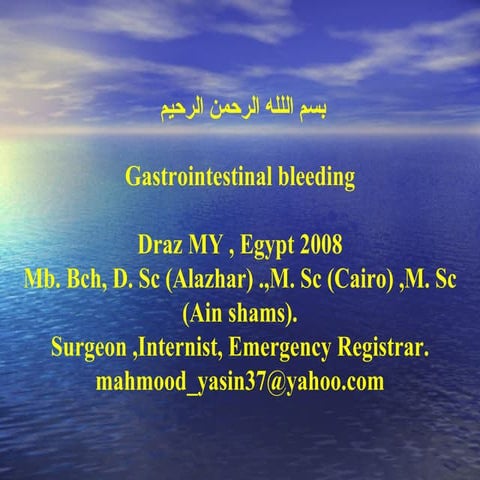 acute gastrointestinal bleeding /hematemesis/melena