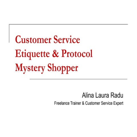 Customer Service Presentation