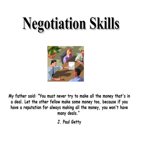 Negotiation Skills