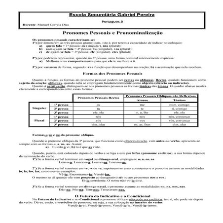 Pronominalização | PDF