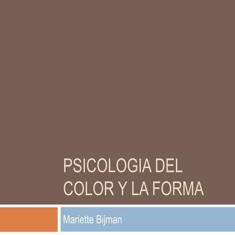 psicologia del color y la forma