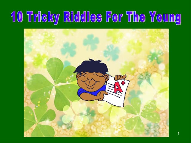 10 Tricky Riddles For The Young
