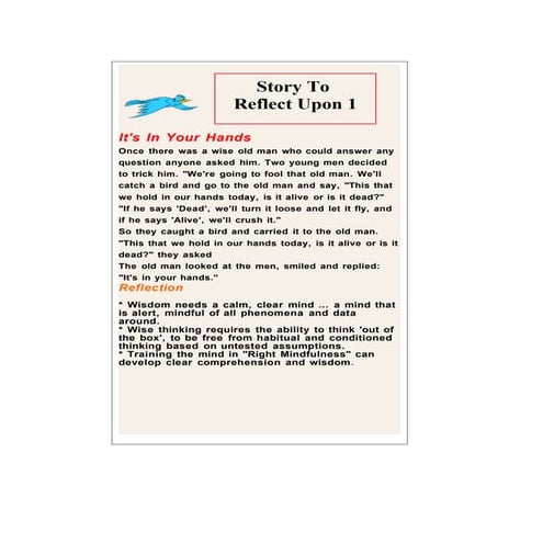 Story To Reflect Upon 1,2