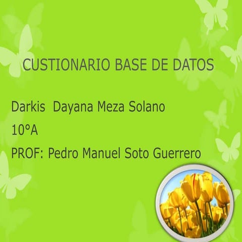 Custionario base de datos