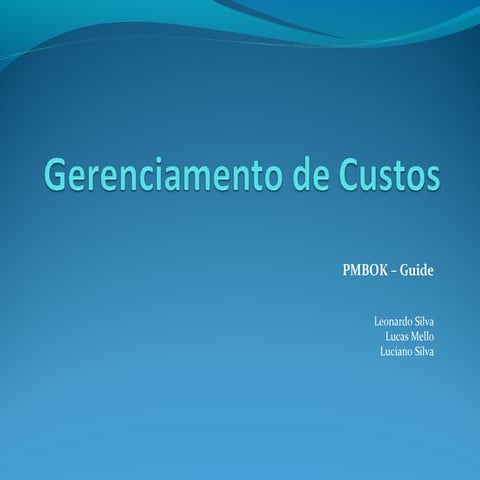 Custo pmbok