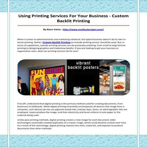 Transform Spaces and Boost Brand Impact with Custom Large Format ...