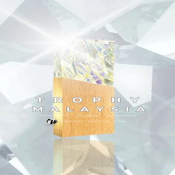 Custom Crystal Wooden Trophy at Trophy-World Malaysia | Custom Trophies & Plaques Supplier