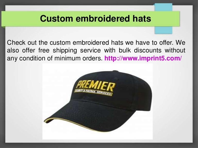 custom embroidered hats bulk