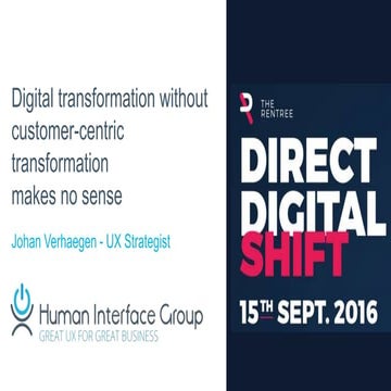 Customer centric transformation