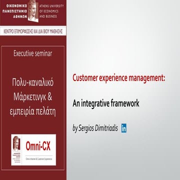 A Customer experience management framework