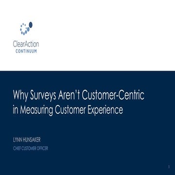 Why Customer Satisfaction Surveys Aren't Customer Centric