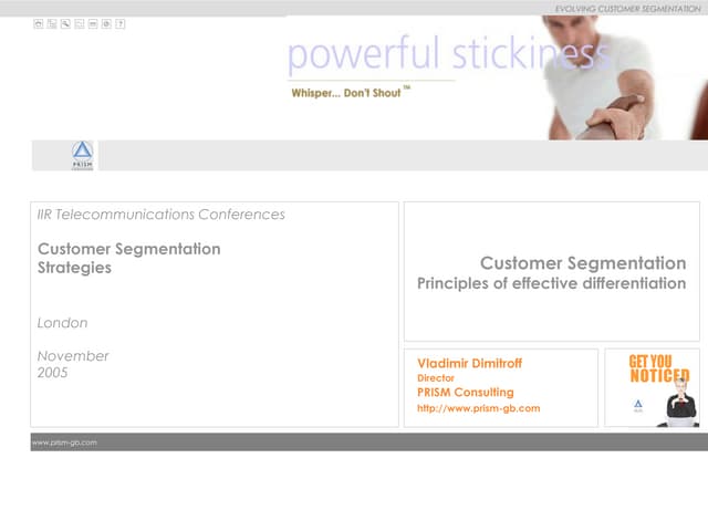 Customer Segmentation Principles