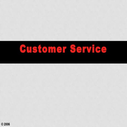 Customer service-power presentation