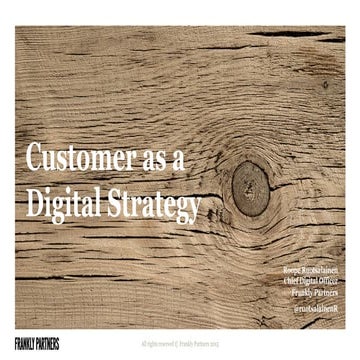 Customer as a Digital Strategy