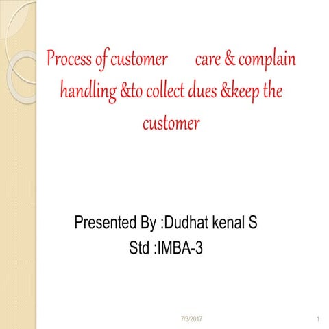 Customer care and compalin handling