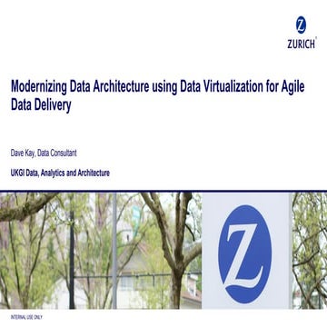Modernizing Data Architecture using Data Virtualization for Agile Data Delivery