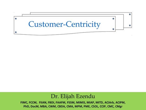 Customer centricity presentation | PPTX