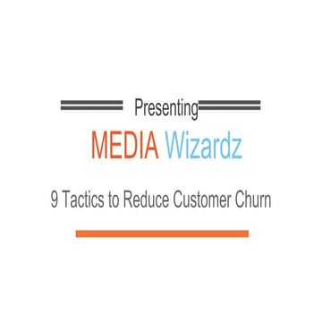 Customer churn 9 methods slideshare