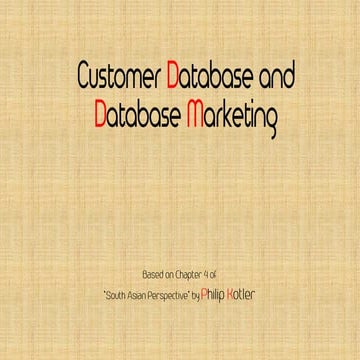What are the pros and cons of database marketing ? 
