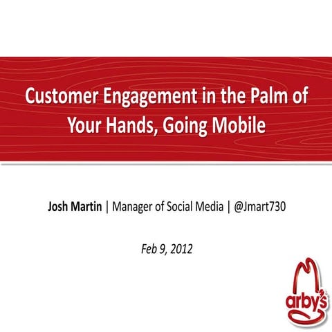 Customer engagement in the palm of your hands, going mobile | SoCon13