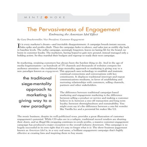 Customer Engagement White Paper