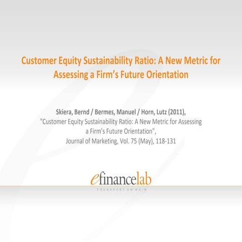 Securitization and Customer Equity